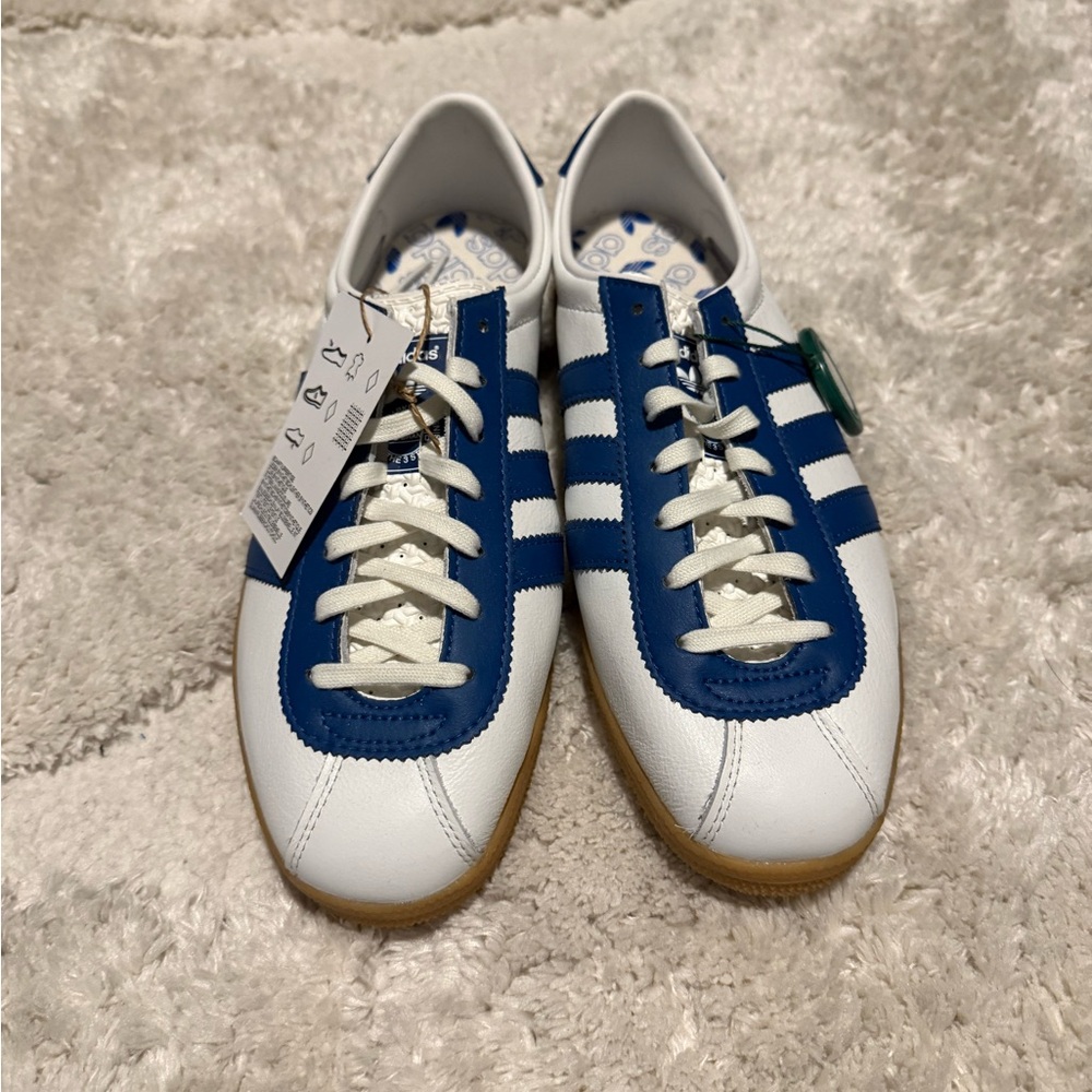 Adidas Originals White and Blue Shoes